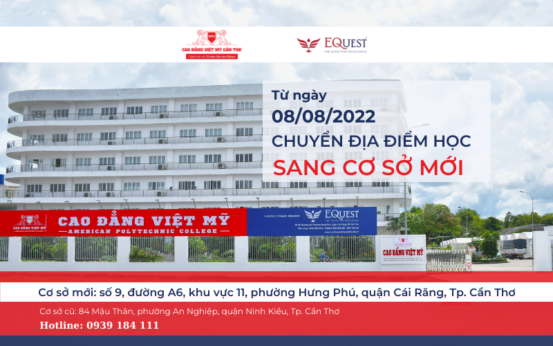 Cao đẳng Việt Mỹ Cần Thơ đổi địa chỉ Campus mới