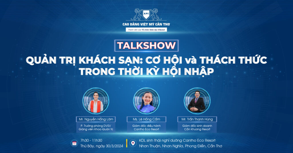 Talkshow Quản trị khách sạn Cao đẳng Việt Mỹ Cần Thơ